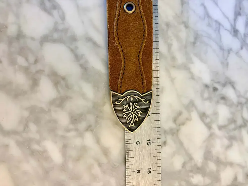 Leather Suede Belt Classic Cowboy Cowgirl Unisex Western Americana
